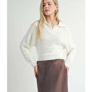 Sage the Label Scarlet Collared L/S Sweater